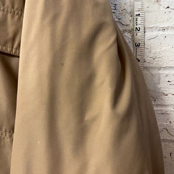 Vintage! Tan Heavy Winter barn Coat Removable Hood Size Med/Large - Picture 6 of 12